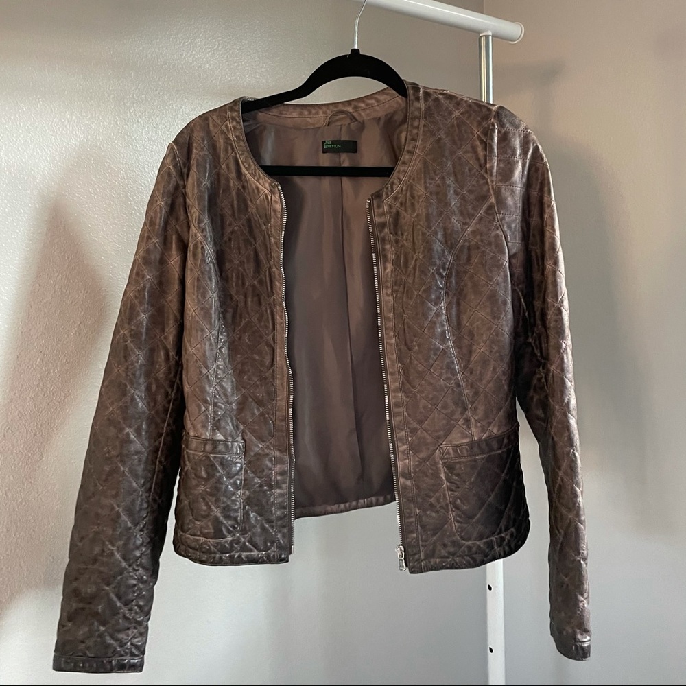 Stile Benetton Faux Leather Jacket